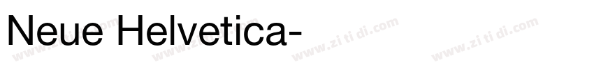 Neue Helvetica字体转换